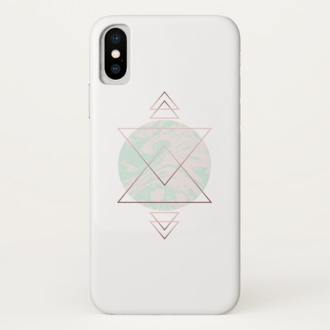Geometrischer abstrakter Kunst-Entwurf Case-Mate iPhone Hülle (Rückseite)