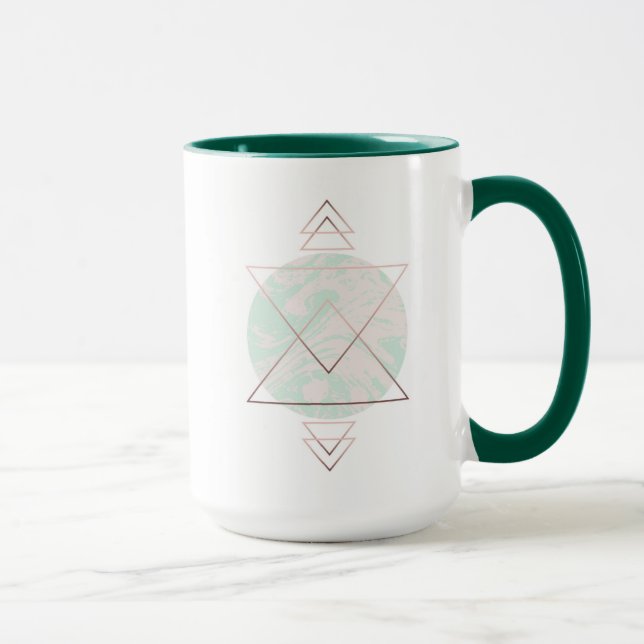Geometrischer abstrakter Kunst-Entwurf Tasse (Rechts)