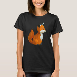 Geometrischer Abstrakter Wildtierfox T-Shirt