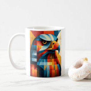 Geometrischer Adler Abstract Pop Art Retro Kaffeeb Kaffeetasse