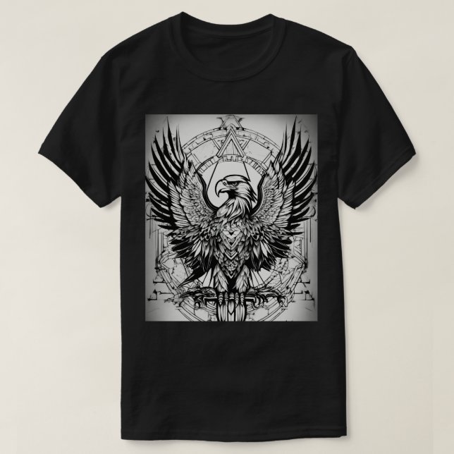 Geometrischer Adler T-Shirt (Design vorne)