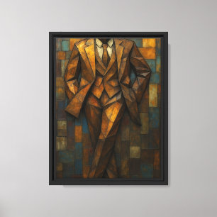 Geometrischer Anzug Abstrakter Wandkunst Druck Leinwanddruck