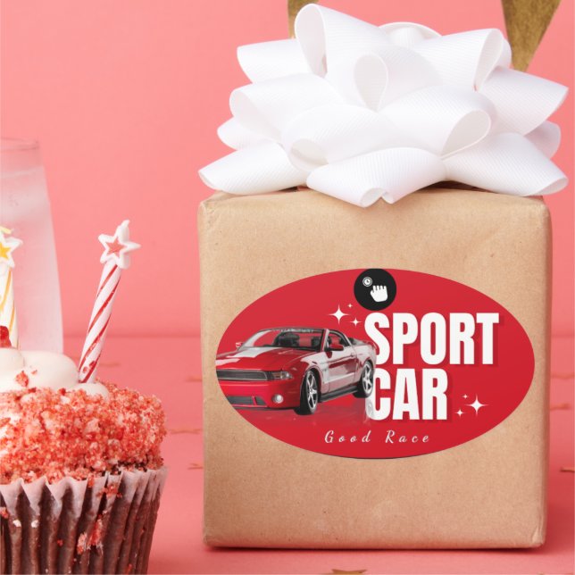 geometrischer Aufkleber, rosa grüner Aufkleber, mo Ovaler Aufkleber (Party)