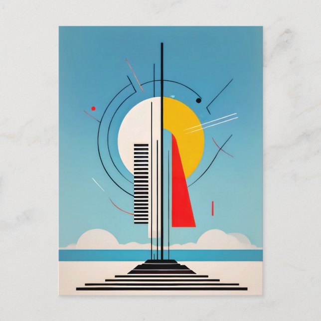 Geometrischer Aufstieg zum kosmischen Gleichgewich Postkarte (Vorderseite)