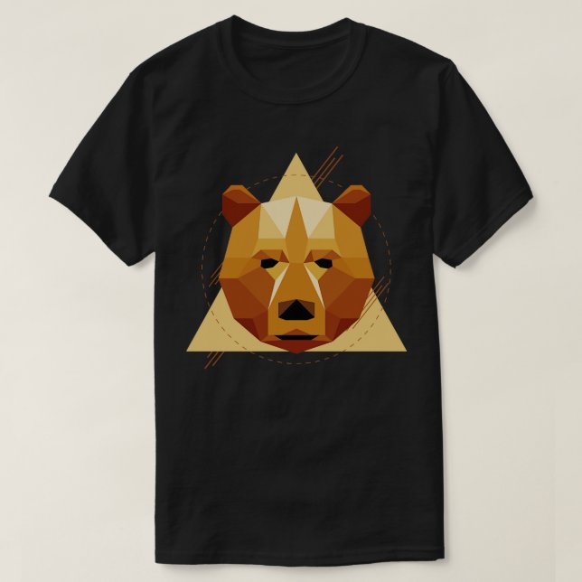 Geometrischer Bär T-Shirt (Design vorne)