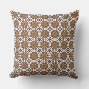 Geometrischer Brauner Kreis Wunder  Kissen