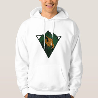 Geometrischer Brüllbär-Berg-Pullover Hoodie