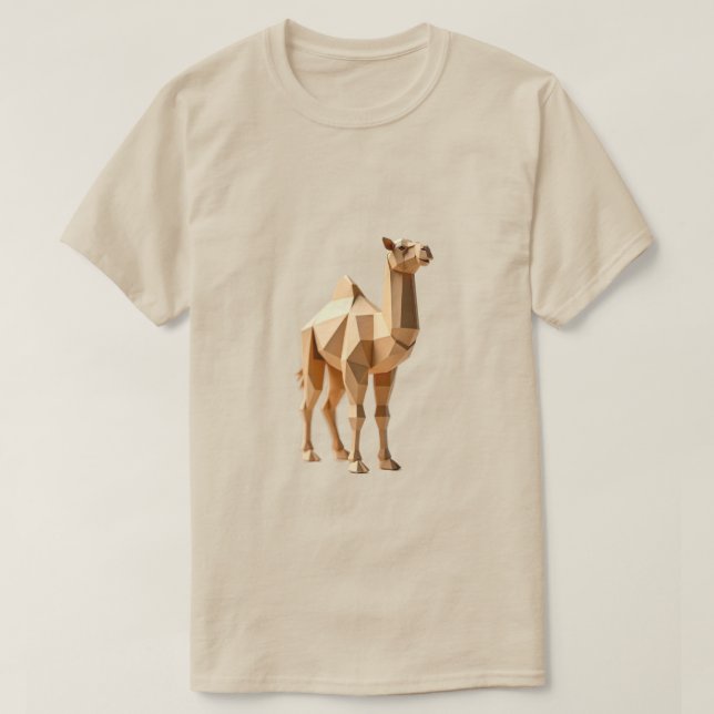 Geometrischer Camel-T - Shirt (Design vorne)