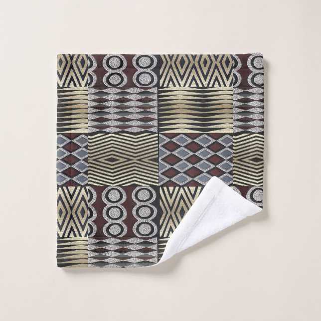 "Geometrischer Chic für Ihr Bad" Badhandtuch Set (Waschlappen)