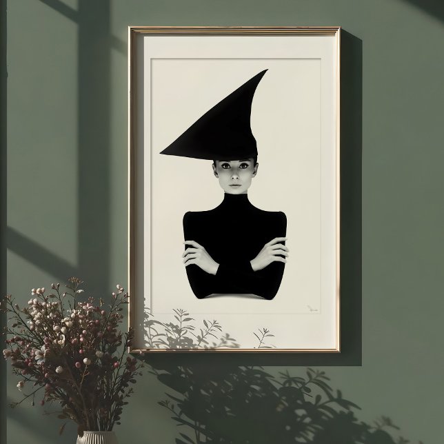 Geometrischer Chic: Monochrome Elegance-Portrait Poster (Von Creator hochgeladen)