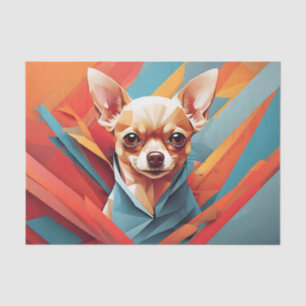 Geometrischer Chihuahua-Hund Seidenpapier