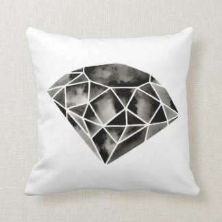 Geometrischer Diamant. Modern. Schwarz-weiß. Kissen