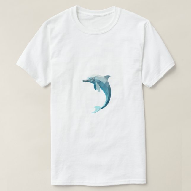 Geometrischer Dolphin-T - Shirt (Design vorne)