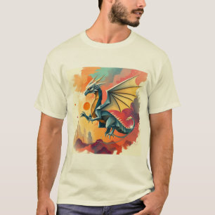 Geometrischer Drache T-Shirt
