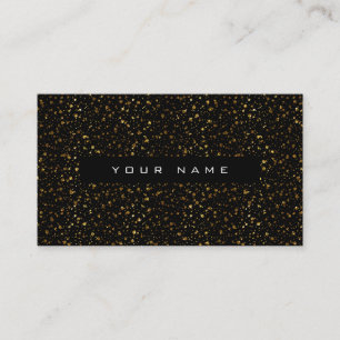 Geometrischer dreieckiger Glitzer Golden Black Vip Visitenkarte