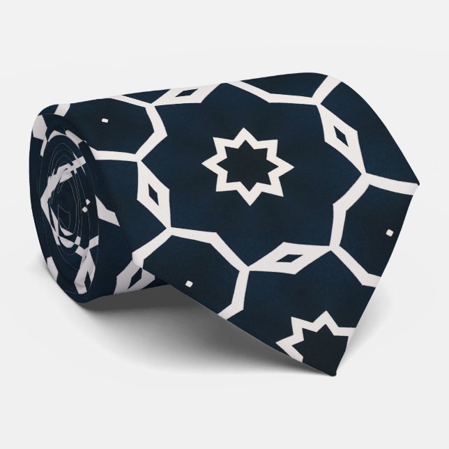 Geometrischer Druck Krawatte (Gerollt)