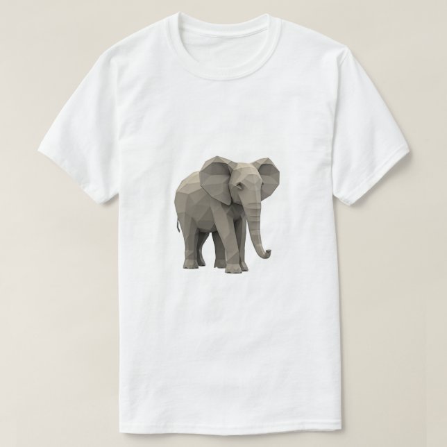 geometrischer Elefant-T - Shirt (Design vorne)
