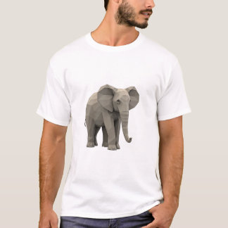 geometrischer Elefant-T - Shirt