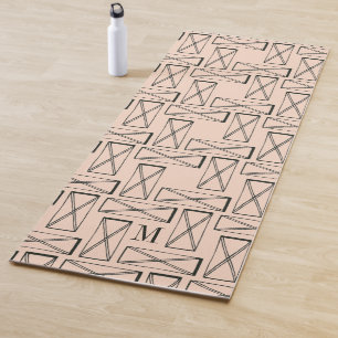 Geometrischer Entwurf des Monogramm- des Yogamatte