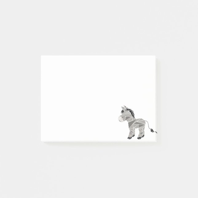 Geometrischer Esel Post-it Klebezettel (Vorderseite)