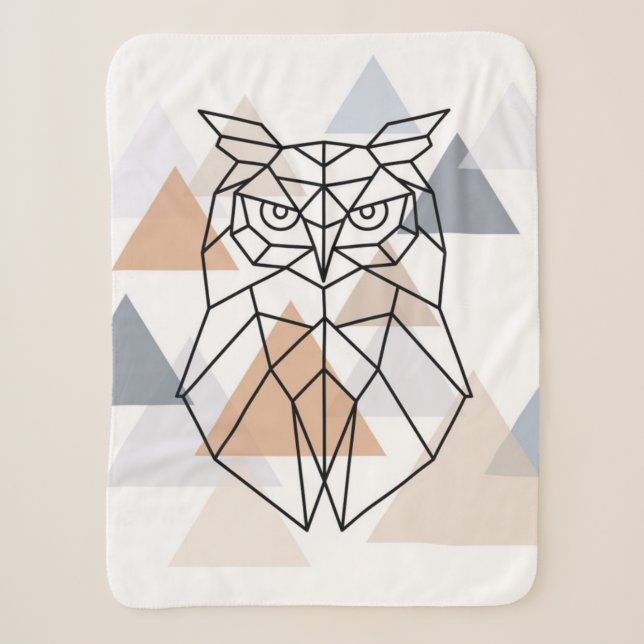 Geometrischer Eulen-Entwurf Sherpadecke (Vorderseite)