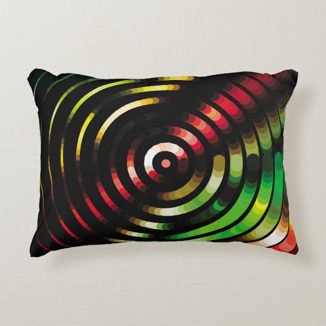 Geometrischer farbiger Hintergrund. Abstrakte Hälf Dekokissen (Vorderseite)