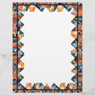 Geometrischer Farbrahmen Briefbogen