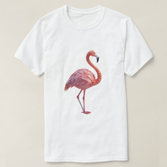 Geometrischer Flamingo-T - Shirt (Design vorne)