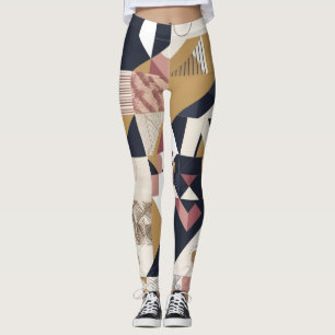 Geometrischer Fluss: Modernes Design der Leggings