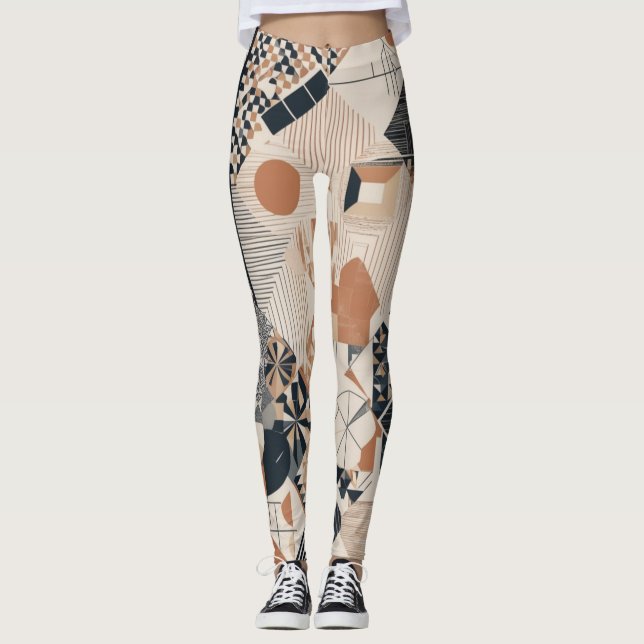 Geometrischer Fluss: Modernes Design der Leggings (Vorderseite)