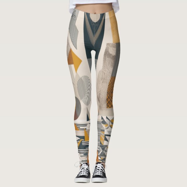 Geometrischer Fluss: Modernes Design der Leggings (Vorderseite)