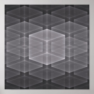 Geometrischer Fraktal-Hintergrund Poster