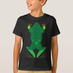 Geometrischer Frosch Minimalistischer Tier Grafik T-Shirt