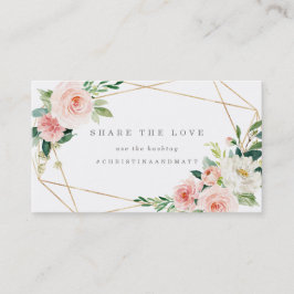 Geometrischer Frühling Romance Hashtag Karte