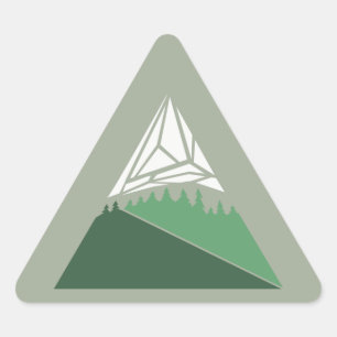 Geometrischer Gebirgskunst-Aufkleber Dreieckiger Aufkleber
