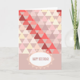 Geometrischer Geburtstag in Opal Karte