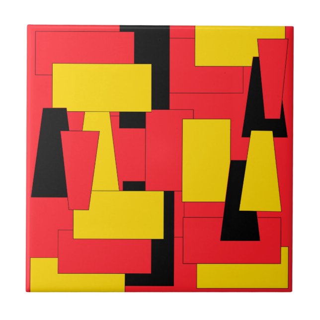 Geometrischer Genuss Fliese (Vorderseite)
