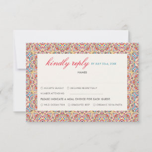 Geometrischer Glitzernder Metallischer Luxus-Hochz RSVP Karte
