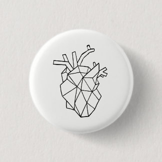 Geometrischer Herz Knopf Button