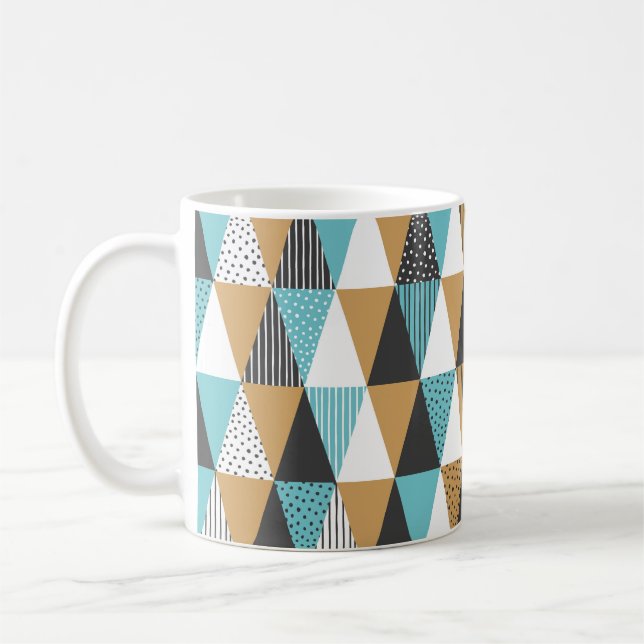 Geometrischer Hintergrund. Abstrakte Vintage Darst Kaffeetasse (Links)