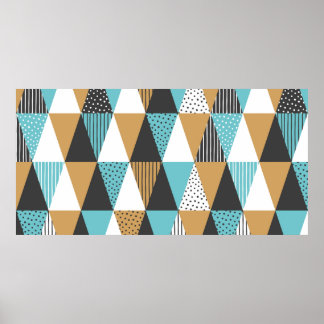 Geometrischer Hintergrund. Abstrakte Vintage Darst Poster