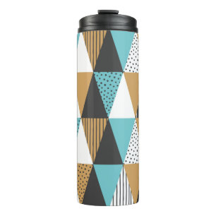Geometrischer Hintergrund. Abstrakte Vintage Darst Thermosbecher