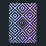 Geometrischer Hintergrund des Glitzer Blau bis Ros iPad Mini Hülle<br><div class="desc">Elegantes modernes,  geometrisches,  nahtloses Muster über den Farbverlauf des Glitzer von blau bis rosa. Benutzerdefiniert und optional mit schwarzem Quadrat.</div>