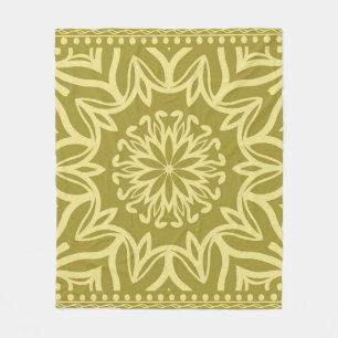 Geometrischer Hintergrund mit Blumen. Stammesethni Fleecedecke