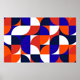 Geometrischer Hintergrund Moderne und lebendige Co Poster