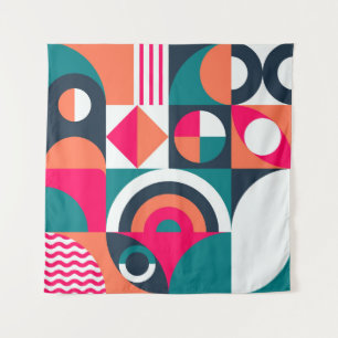 Geometrischer Hintergrund Moderner Stil Vintag i Wandteppich