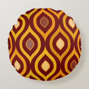 Geometrischer Hintergrund Nahtloses Design Rundes Kissen