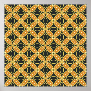 Geometrischer Hintergrund Nahtloses Muster. Batik  Poster
