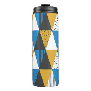 Geometrischer Hintergrund. Vintage Darstellung. Thermosbecher