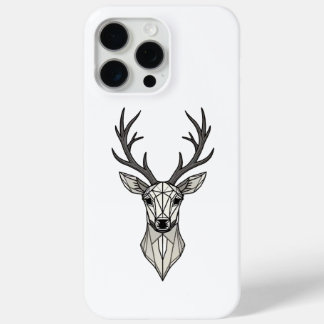 Geometrischer Hirschkopf Minimalist iPhone 15 Pro Case-Mate iPhone Hülle